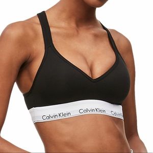 NWOT Calvin Klein Modern Cotton Padded Bralette - Black